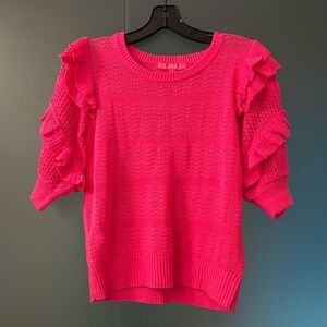 Lilly Pulitzer hot pink knit sweater